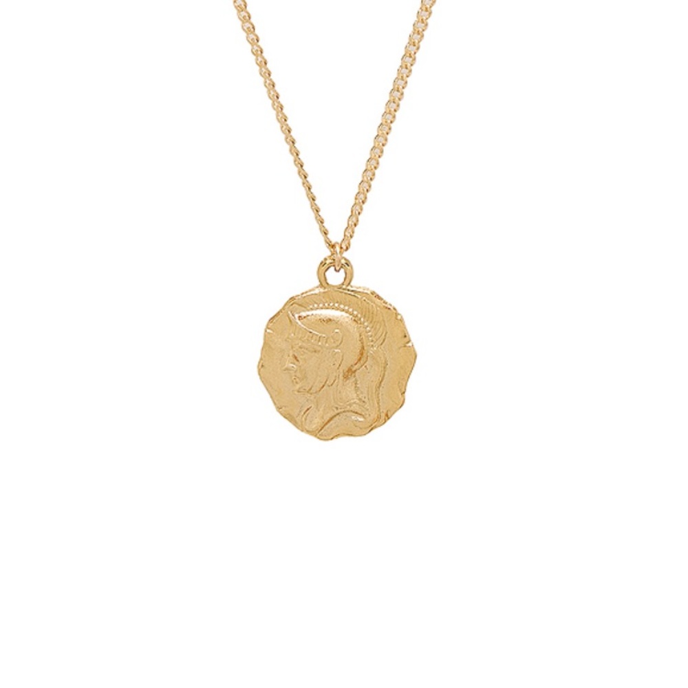 14k Gold Plated Double Coin Necklaces (2) - Picture 4 of 12